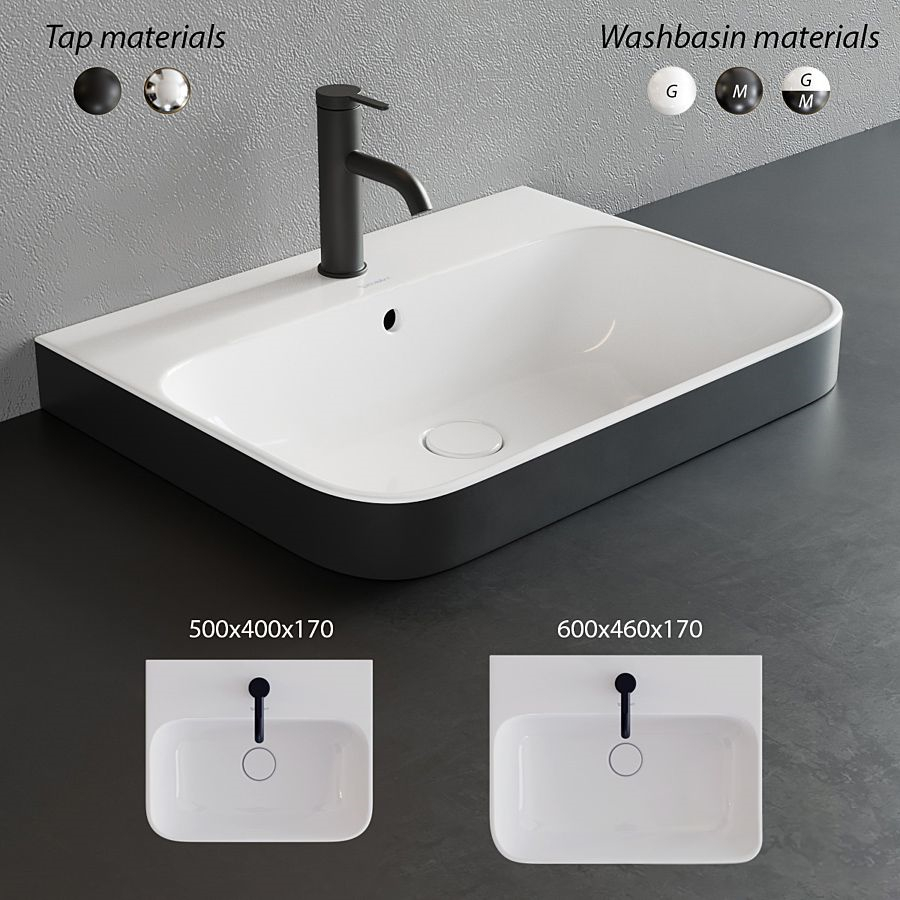 Duravit HAPPY D2 PLUS Rectangular Washbasin